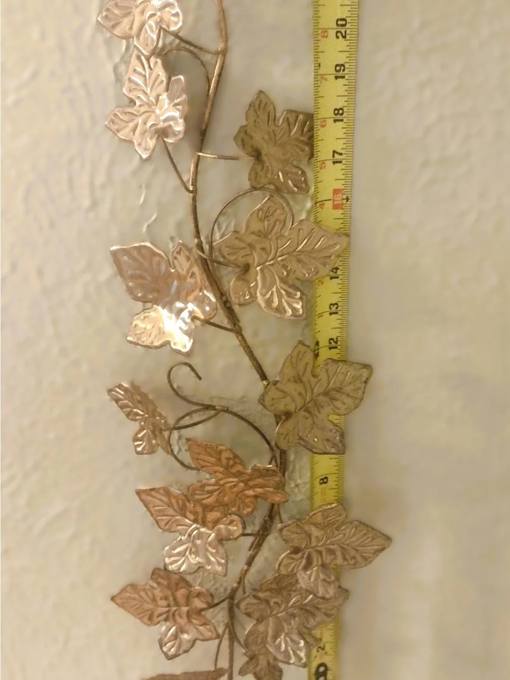 Vintage Set Gold-toned Leaf Candle Sconces.